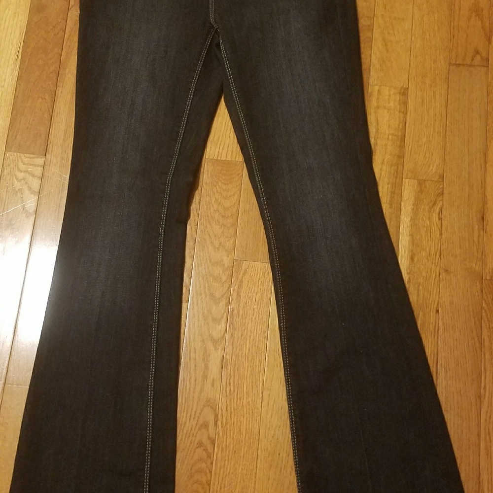 White House Black Market Black Flared Jeans Size 0